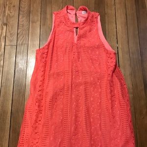 Coral lace mini